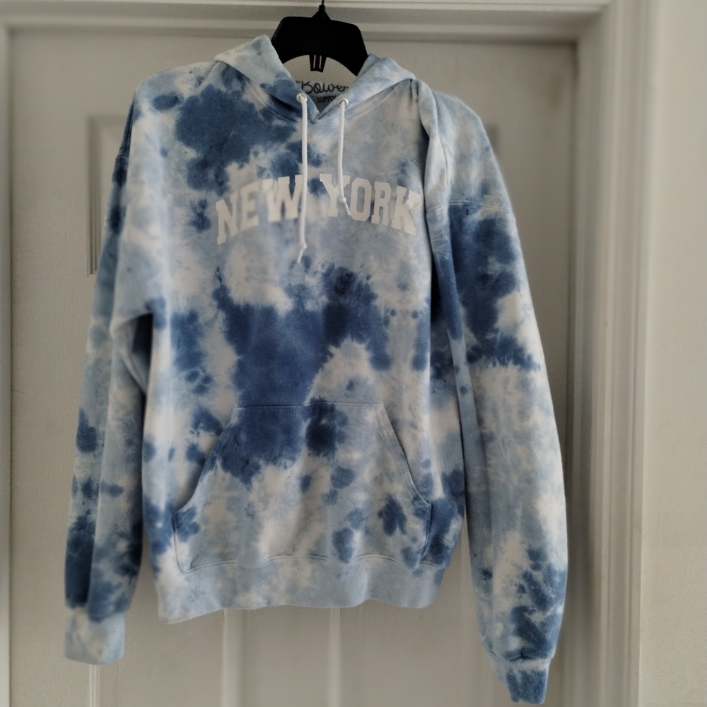 New York Blue Tie-Dye Hoodie